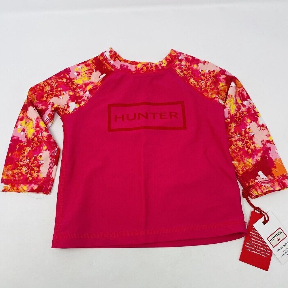 Hunter for Target Baby Girls 18M Long Sleeve Swim Shirt Rash Guard UPF 50+ 756